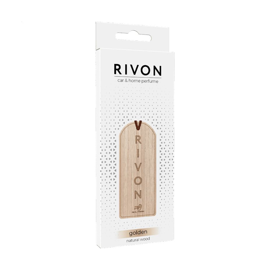 Ароматизатор для автомобіля та дому Real Fresh Rivon Car &amp; Home Perfume Natural Wood, Golden, 1 шт